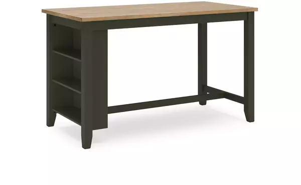 gesthaven natural/green rect dining room counter table by ashley