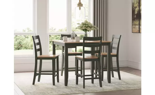 gesthaven natural/green drm counter table set (5/cn) by ashley