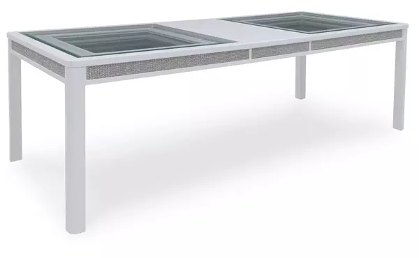 chalanna white rect dining room ext table by ashley