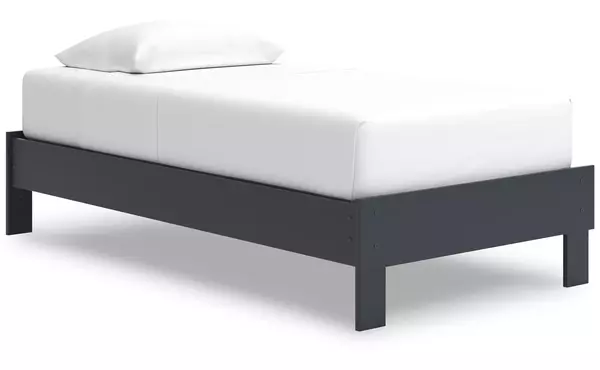 simmenfort navy blue twin platform bed by ashley