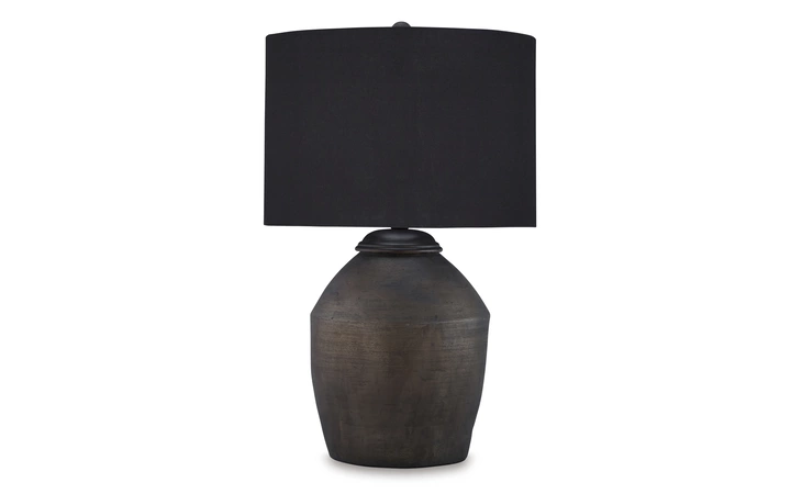 Naareman Terracotta Table Lamp (1/CN) ASHLEY Metallic Black L100804