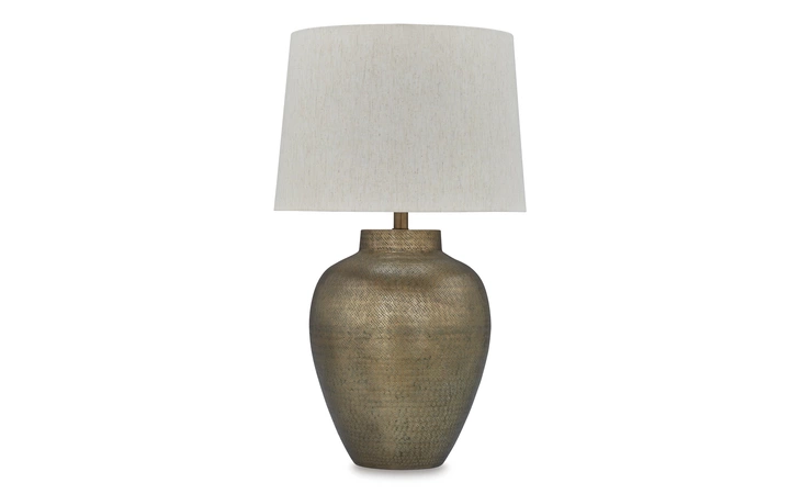 Madney Metal Table Lamp (1/CN) ASHLEY Antique Gold Finish L207494