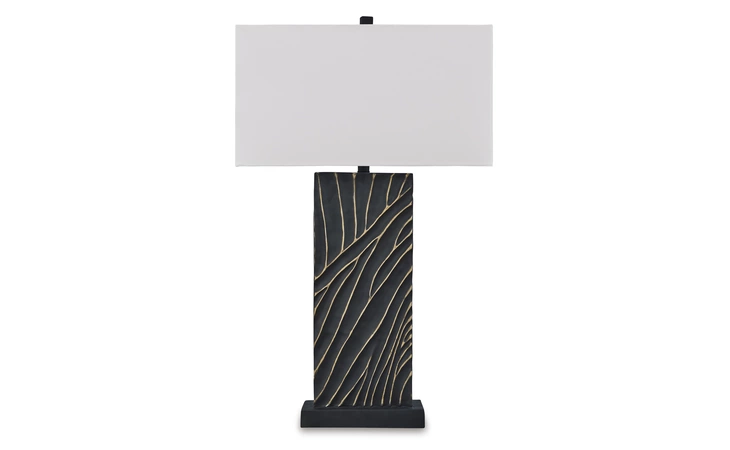 Bartlen Poly Table Lamp (1/CN) ASHLEY Black/Gold Finish L235774