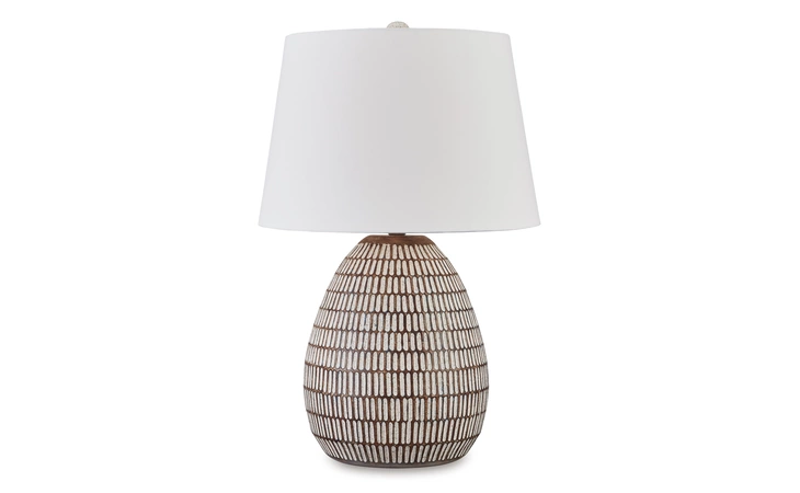 Darrich Metal Table Lamp (1/CN) ASHLEY Beige/White L235804