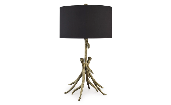 Josney Metal Table Lamp (1/CN) ASHLEY Antique Gold Finish L317034