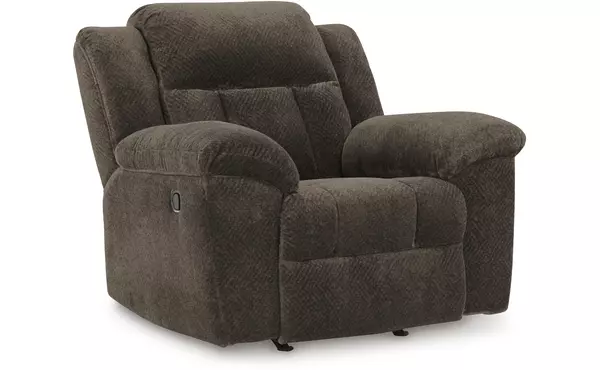 frohn chocolate rocker recliner by ashley