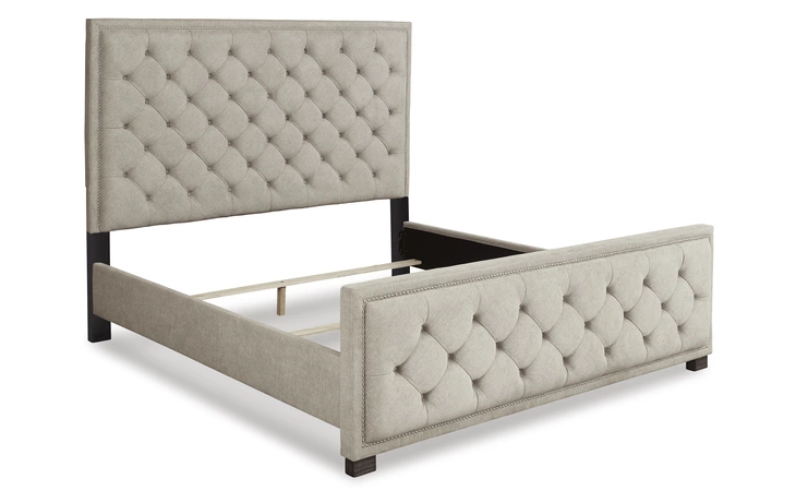 Bellvern QUEEN UPHOLSTERED RAILS ASHLEY Dark Gray B749-96