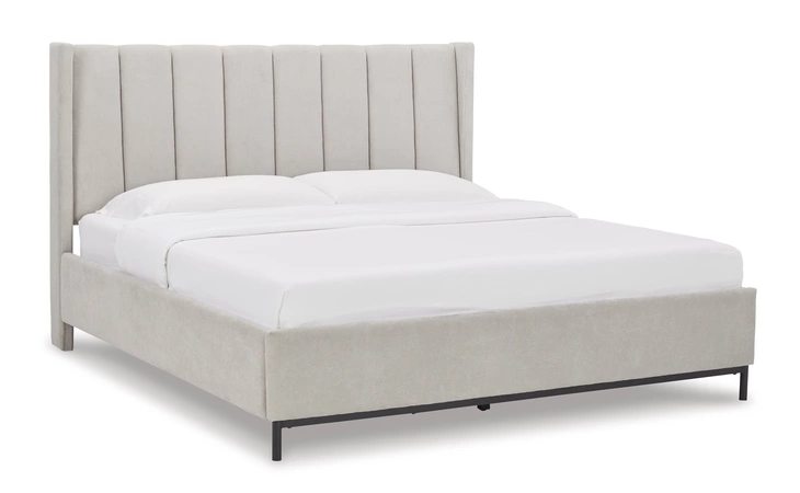 Freslowe CAL KING UPH FOOTBOARD W/RAILS ASHLEY Brown/Black B761-94