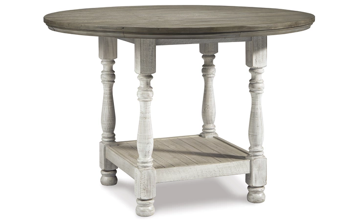 Havalance ROUND DRM COUNTER TABLE ASHLEY White/Gray D814-13