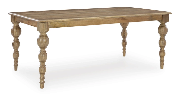 Rybergston RECTANGULAR DINING ROOM TABLE ASHLEY Light Brown D601-25