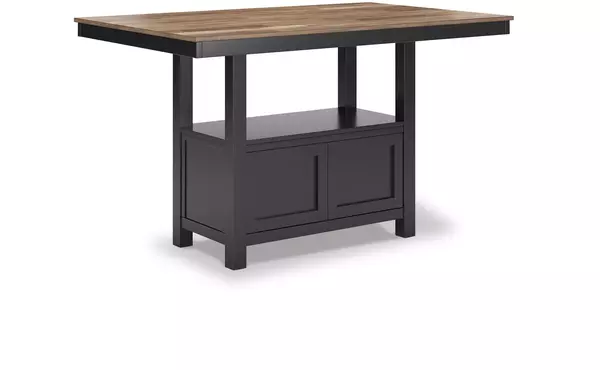wildenauer brown/black rect dining room counter table by ashley