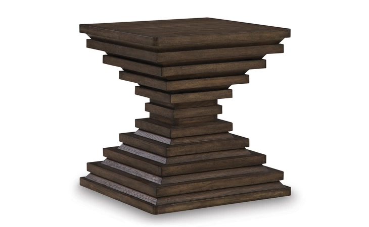 Hannodream SQUARE END TABLE ASHLEY Warm Brown T821-2