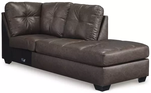 barlin mills umber raf corner chaise by ashley