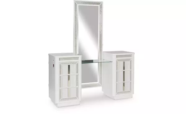 chalanna white vanity by ashley