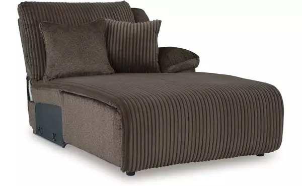 top tier chocolate raf press back chaise by ashley