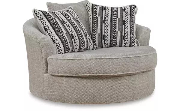 calnita sisal oversized swivel accent chair by ashley