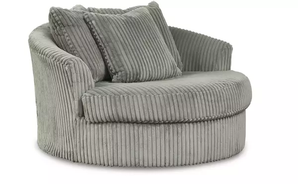 lindyn fog oversized swivel accent chair by ashley