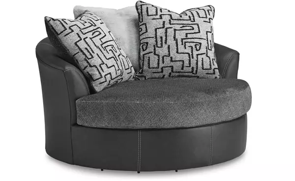 brixley pier graphite oversized swivel accent chair by ashley