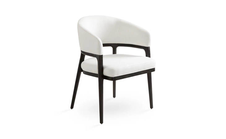  ERICA DINING CHAIR GY-DC-8731A WHITE LINEN FABRIC  ASH WOOD WALNUT FINISH  DINING CHAIR XCELLA  103630