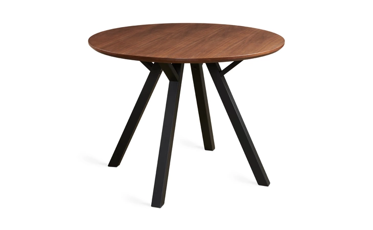  DENTON ROUND DINING TABLE BLACK WALNUT VENEER TABLE BLACK FRAME  DINING TABLES XCELLA  103925
