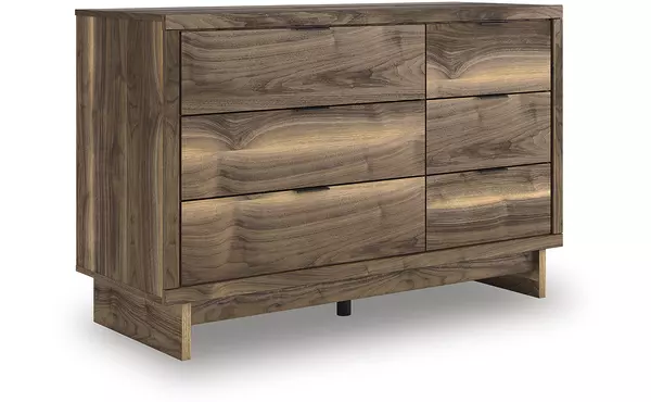 chirason brown six drawer dresser by ashley