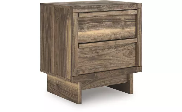 chirason brown two drawer night stand by ashley