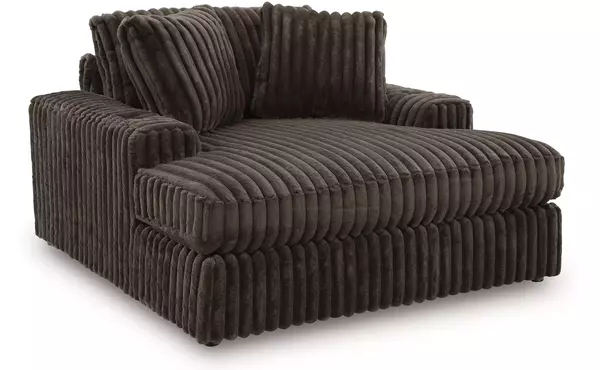 midnight-madness chocolate oversized chaise by ashley