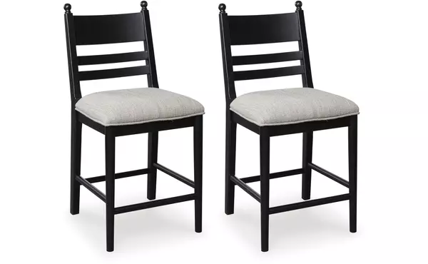 greddinton multi upholstered barstool (2/cn) by ashley