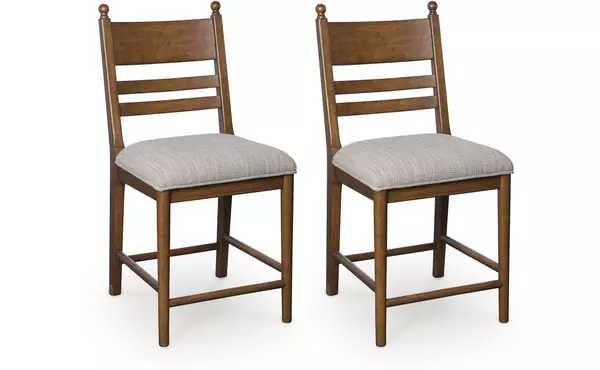 greddinton multi upholstered barstool (2/cn) by ashley