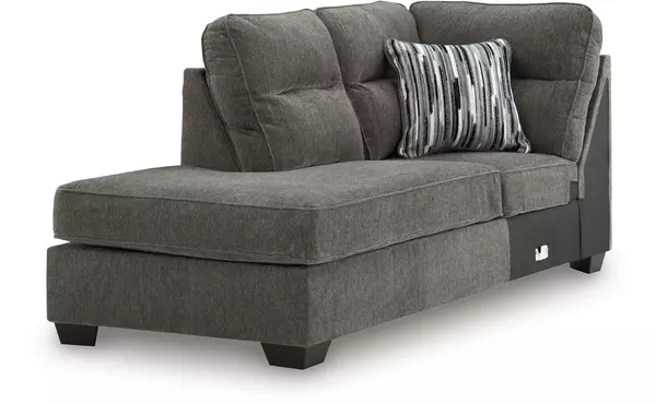 olten graphite laf corner chaise by ashley