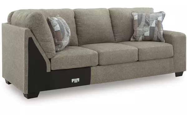 newellen hemp raf sofa w/corner wedge by ashley
