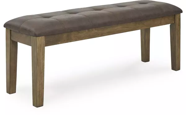 urbinforte light brown large uph dining room bench by ashley