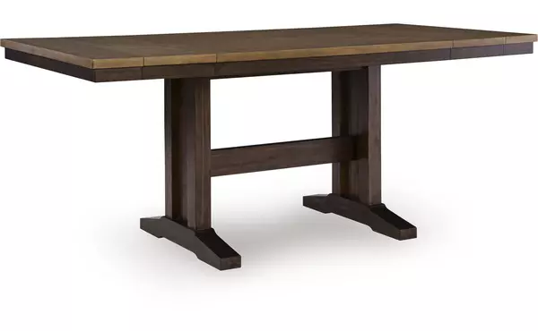rylandeen light brown/dark brown rect drm counter ext table by ashley