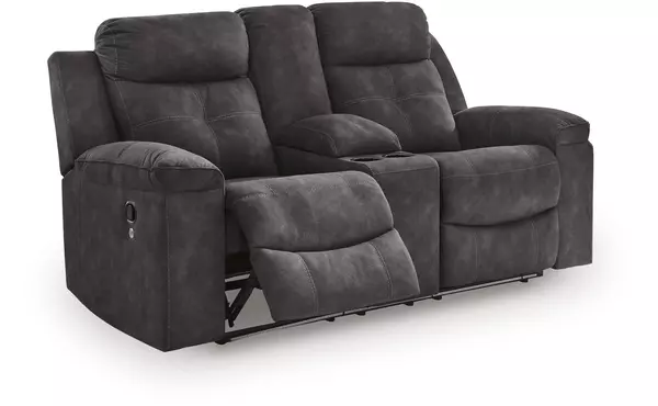 dbl rec loveseat w/console by ashley