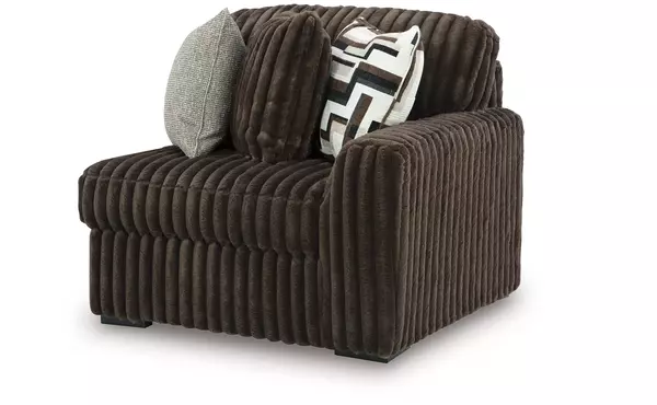 midnight-madness chocolate raf corner chair by ashley