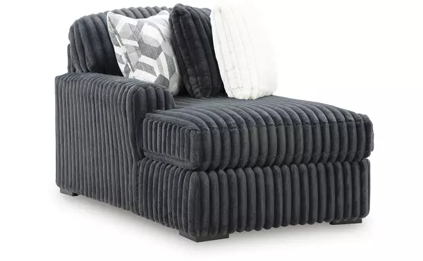 midnight-madness gunmetal laf corner chaise by ashley