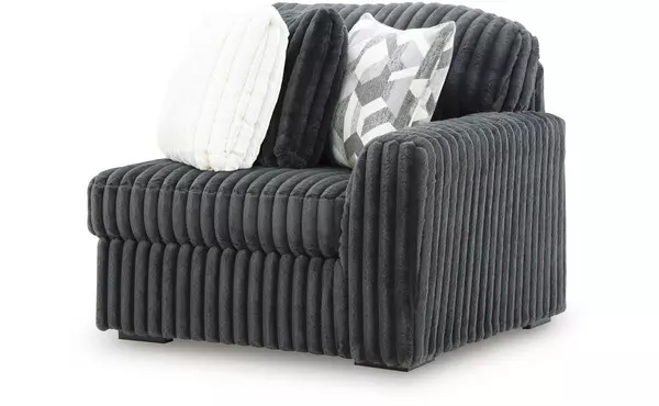 midnight-madness gunmetal raf corner chair by ashley