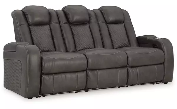 pwr rec sofa with adj headrest by ashley