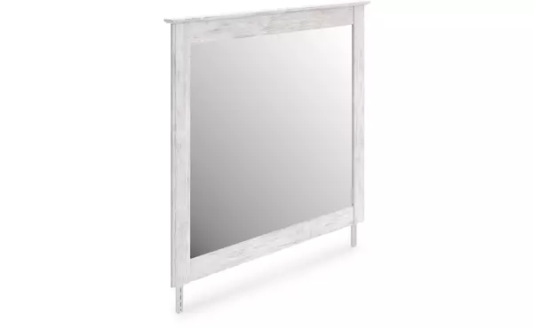 makidern whitewash bedroom mirror by ashley