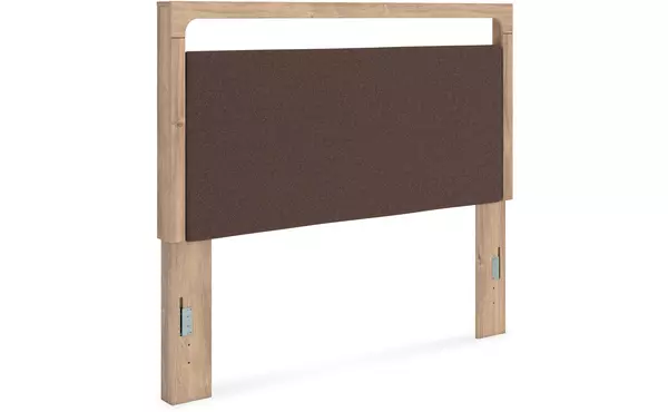 kinlanni tan queen uph panel headboard by ashley