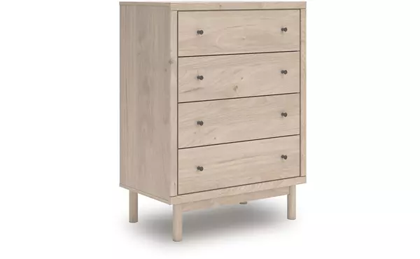 arloster tan four drawer chest by ashley