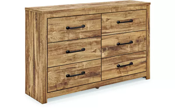 maystonna brown six drawer dresser by ashley