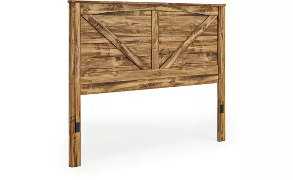 maystonna brown king crossbuck panel hdbd by ashley