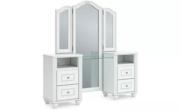 kozlani white vanity mirror by ashley