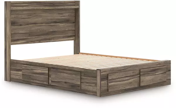 elbrim brown queen/king platform rails by ashley