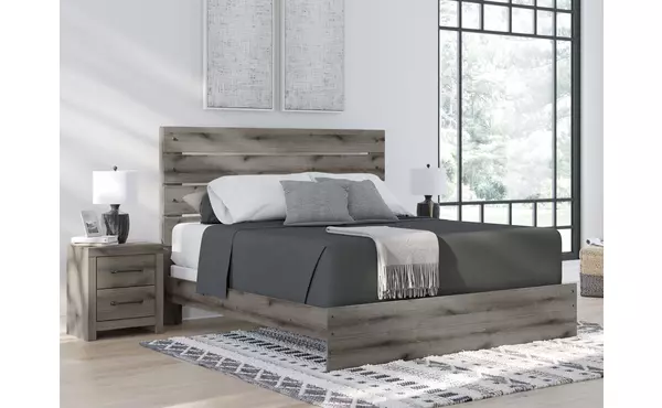 graystorm brown gray king panel rails by ashley