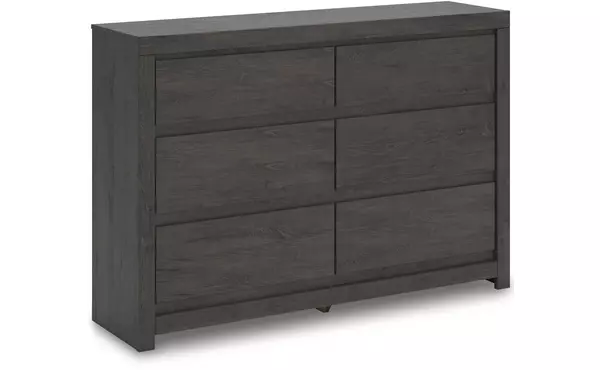 fraluna charcoal six drawer dresser by ashley