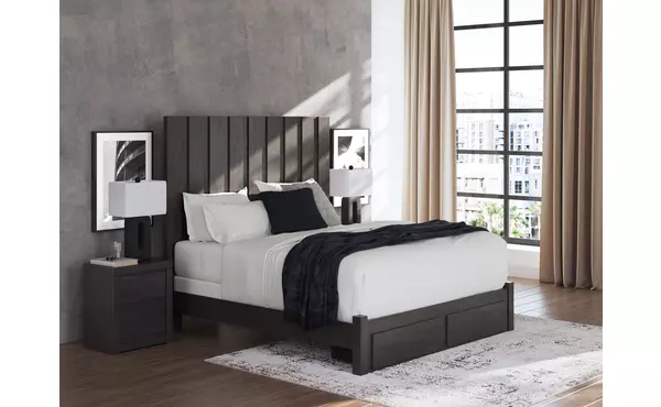 fraluna charcoal king bed rails by ashley