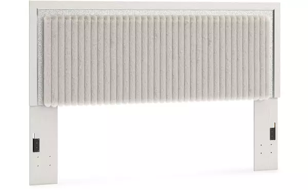 zuraleus white king uph panel headboard by ashley