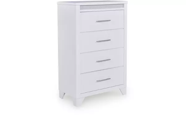 jarlee white four drawer chest by ashley